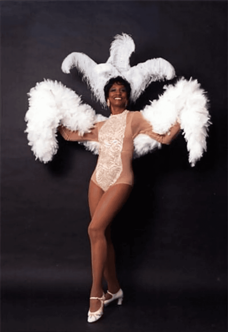 Dyann Robinson in a stage costume
